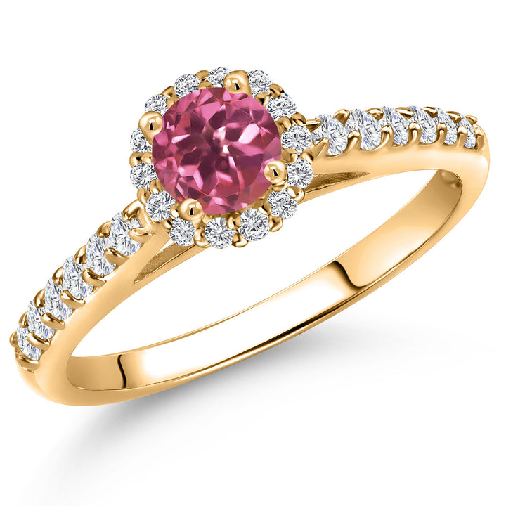Pink Tourmaline - October_5_Ring in 10K Yellow Gold