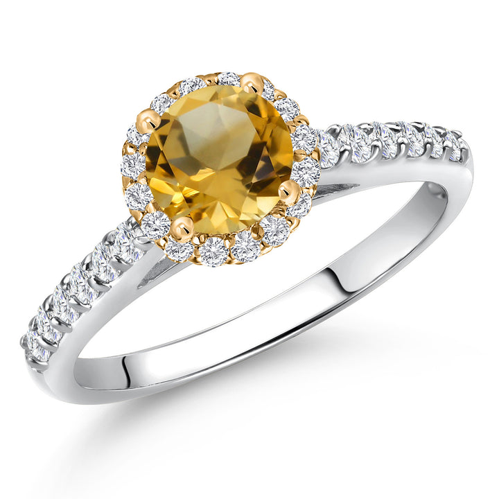 Citrine - November_5_Ring in 10K Two Tone Gold