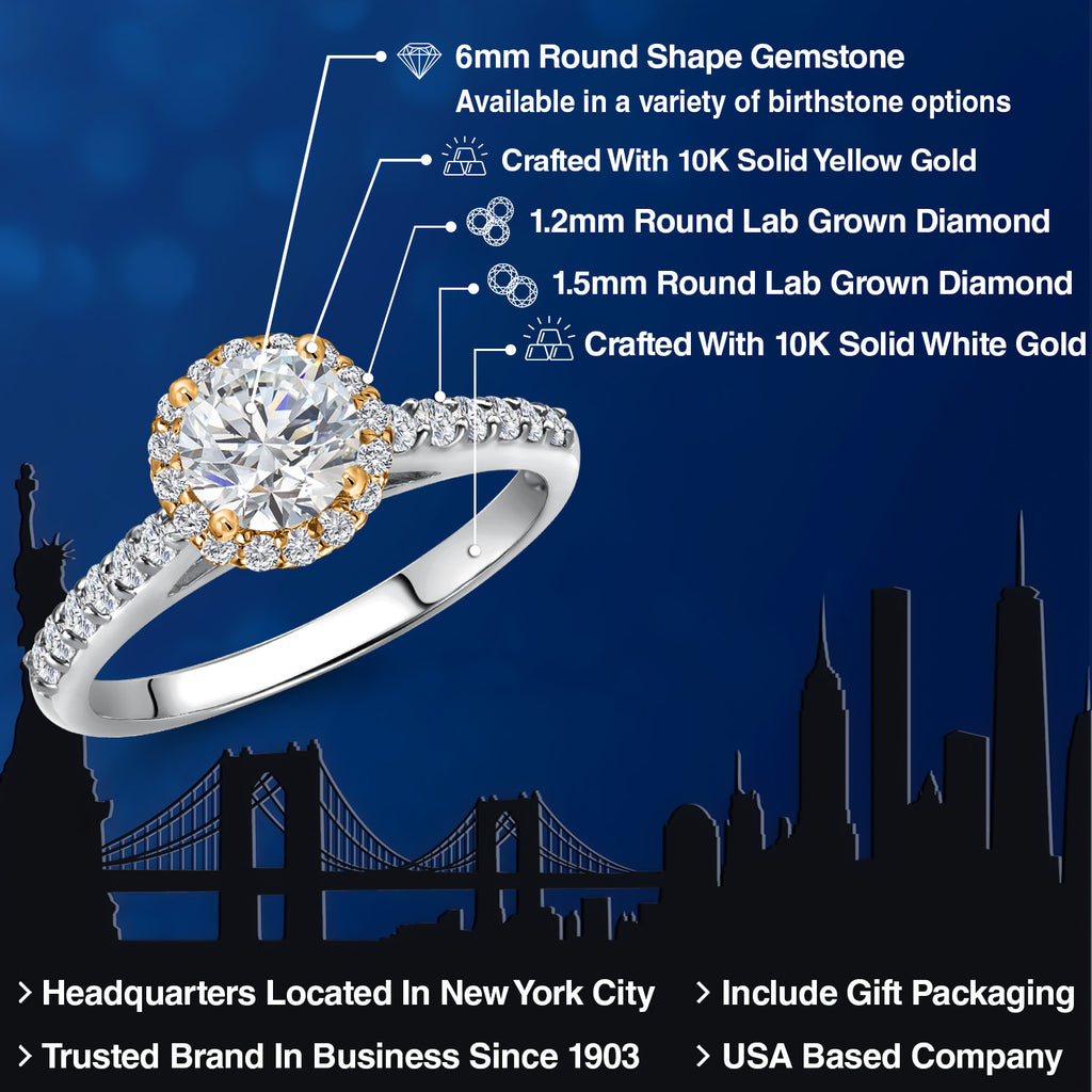 Lab Grown Diamond_5_Ring in 10K Two Tone Gold