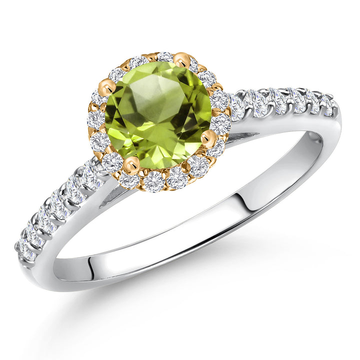 Peridot - August_5_Ring in 10K Two Tone Gold