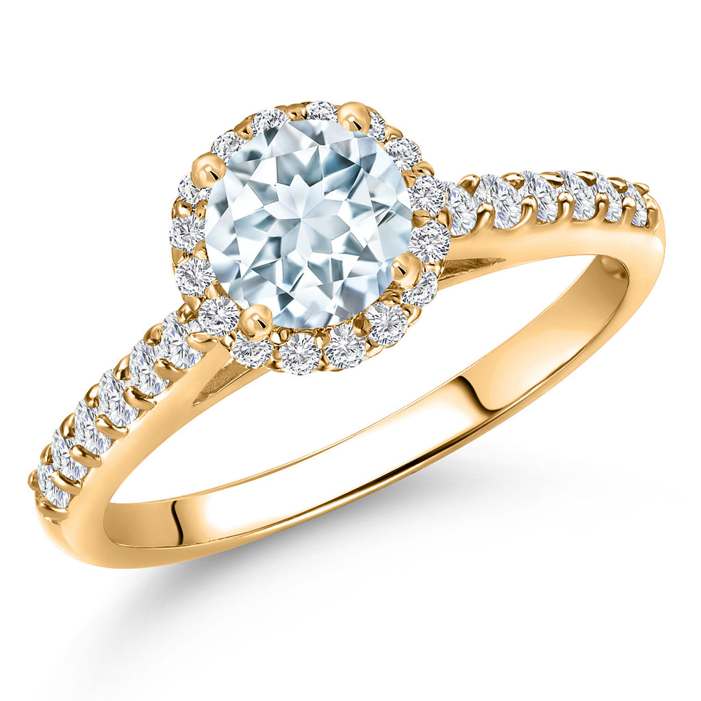 Aquamarine - March_8_Ring in 10K Yellow Gold