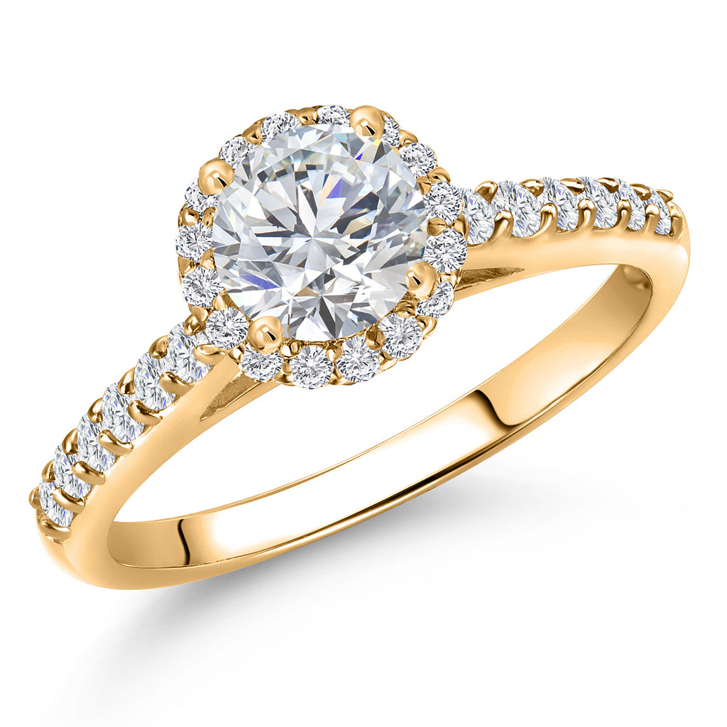 White Lab Grown Diamond - April_5_Ring in 10K Yellow Gold