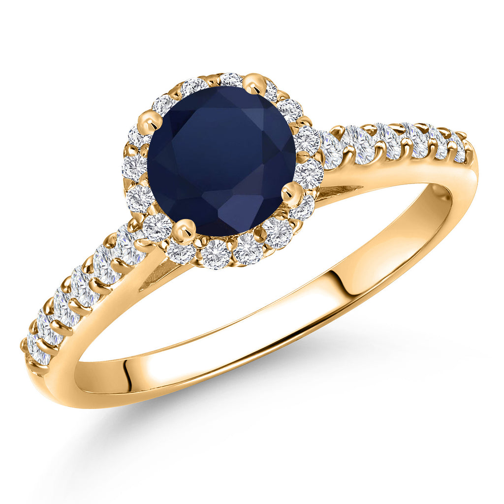 Blue Sapphire - September_8_Ring in 10K Yellow Gold