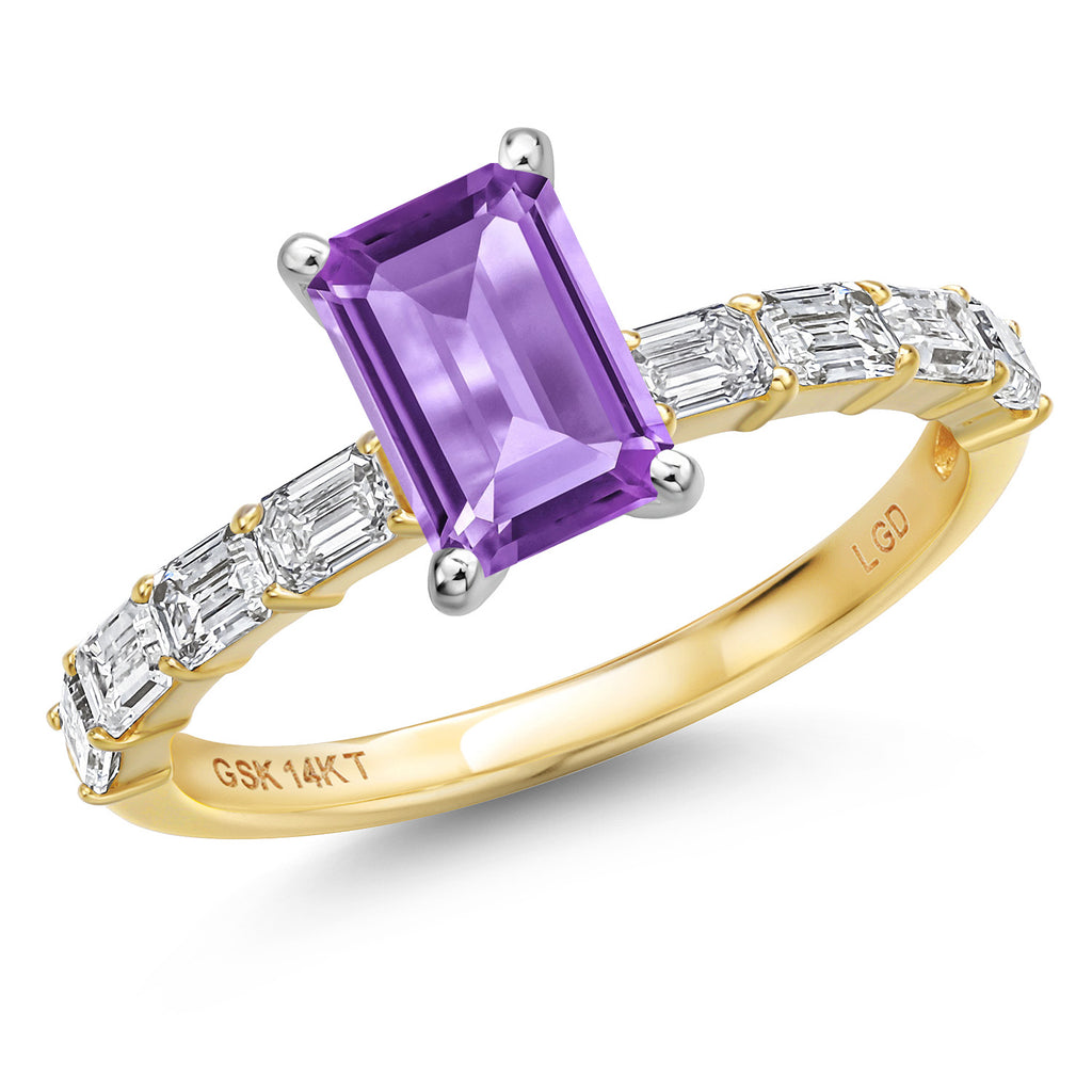 Amethyst - February_5_Ring in 14K Two Tone Gold