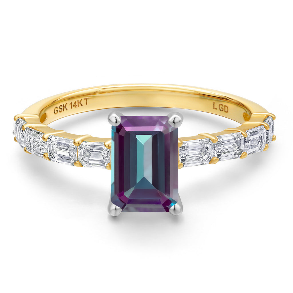 Created Alexandrite_6_Ring in 14K Two Tone Gold
