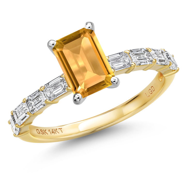 Citrine - November_5_Ring in 14K Two Tone Gold