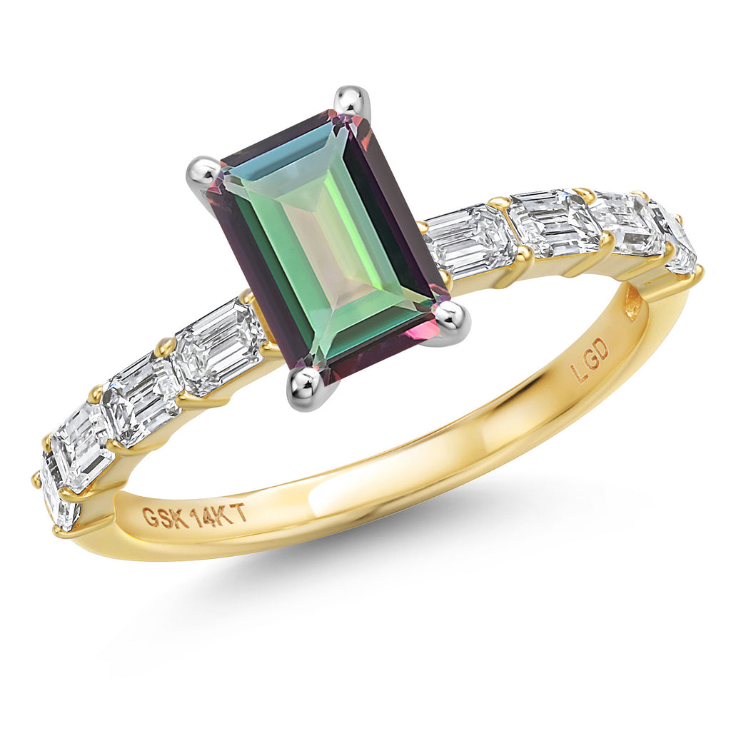 Green Mystic Topaz_5_Ring in 14K Two Tone Gold