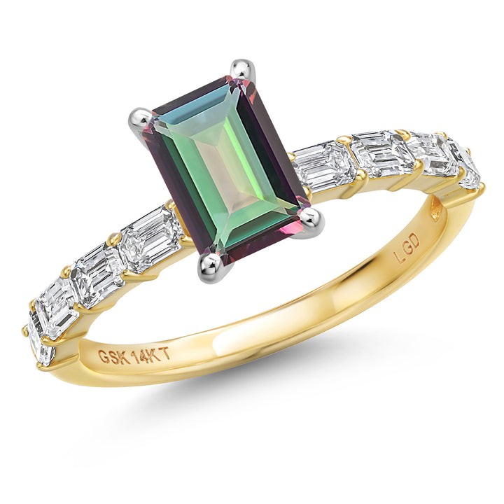 Green Mystic Topaz_5_Ring in 14K Two Tone Gold