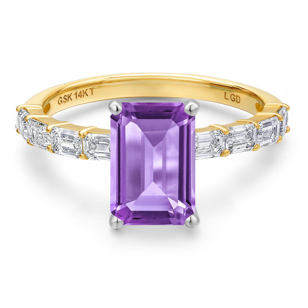 Amethyst - February_6_Ring in 14K Two Tone Gold