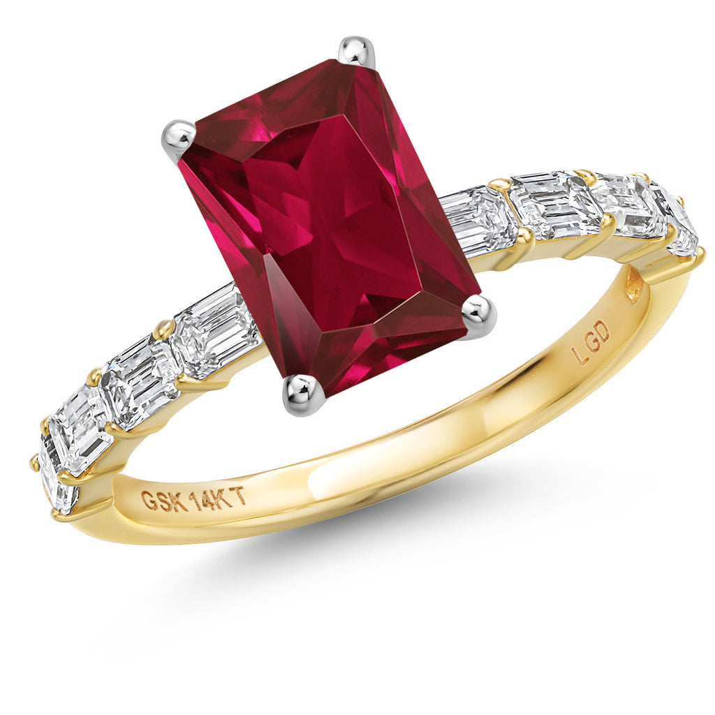 Created Ruby - July_5_Ring in 14K Two Tone Gold