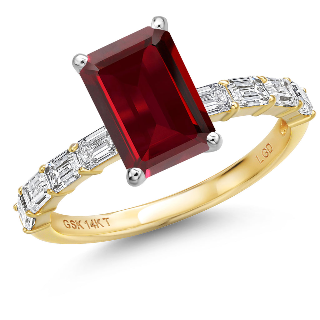 Garnet - January_7_Ring in 14K Two Tone Gold