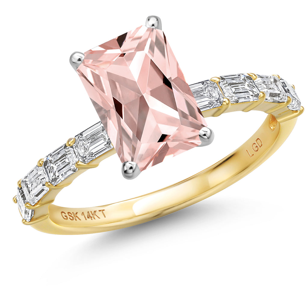 Nano Morganite - October_9_Ring in 14K Two Tone Gold