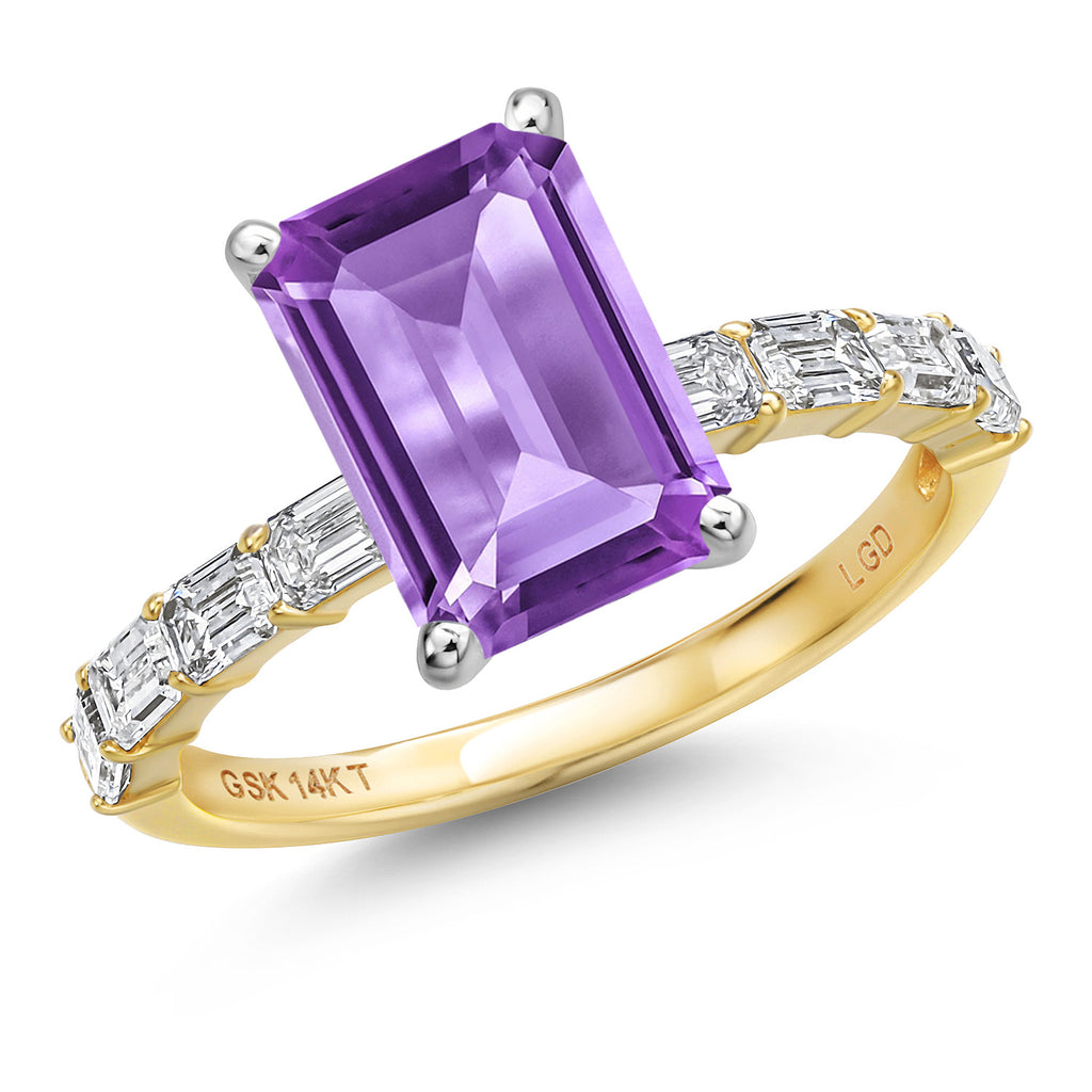 Amethyst - February_6_Ring in 14K Two Tone Gold