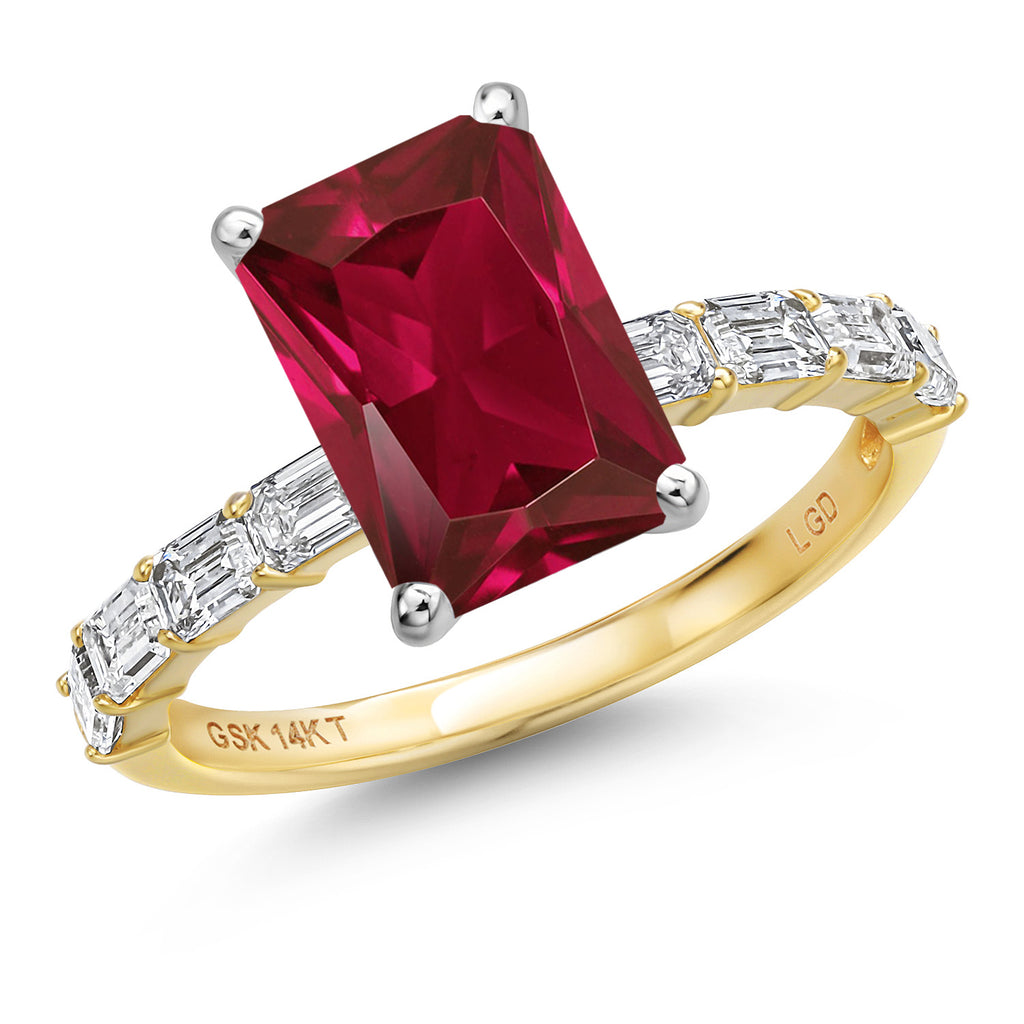 Created Ruby - July_7_Ring in 14K Two Tone Gold