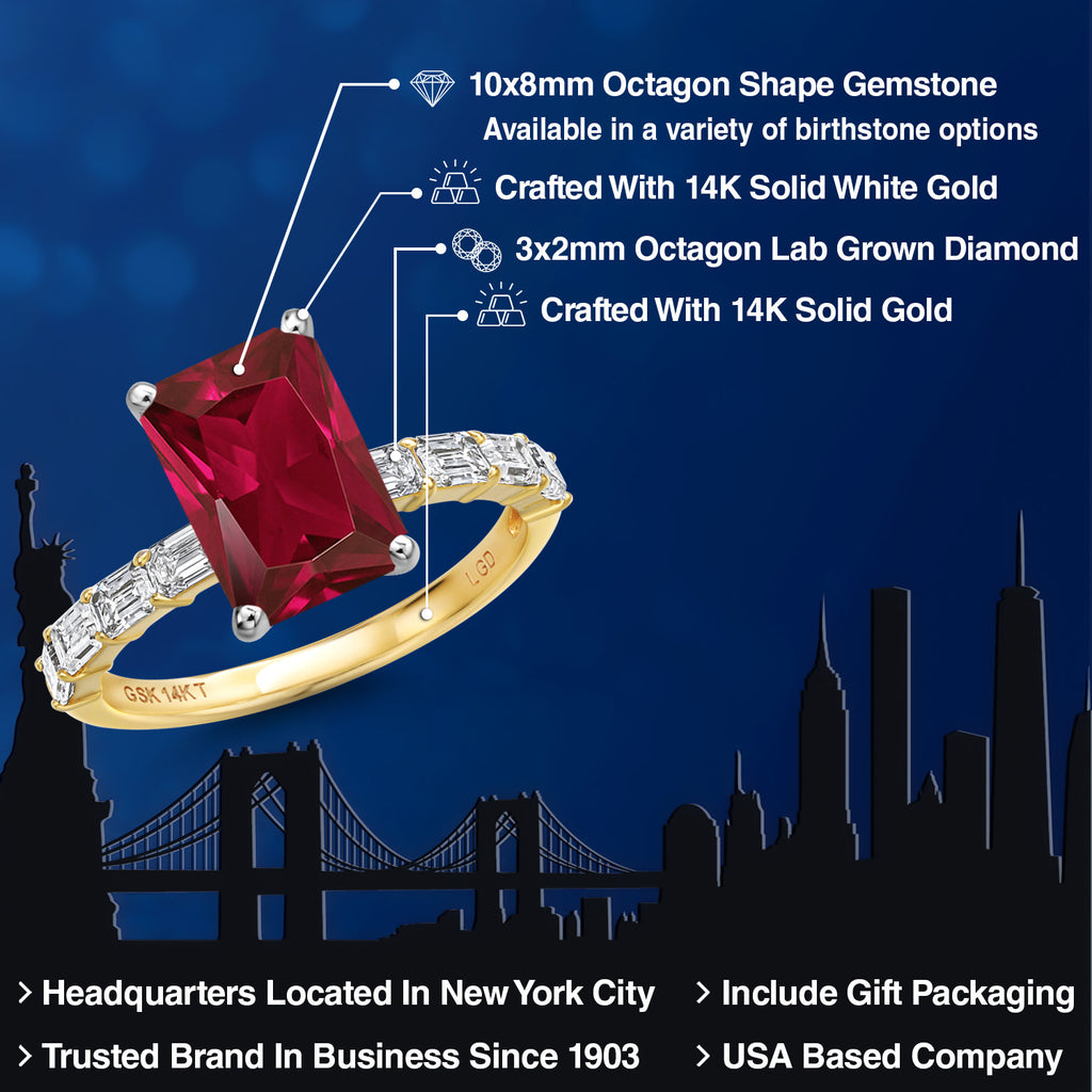 Created Ruby - July_8_Ring in 14K Two Tone Gold