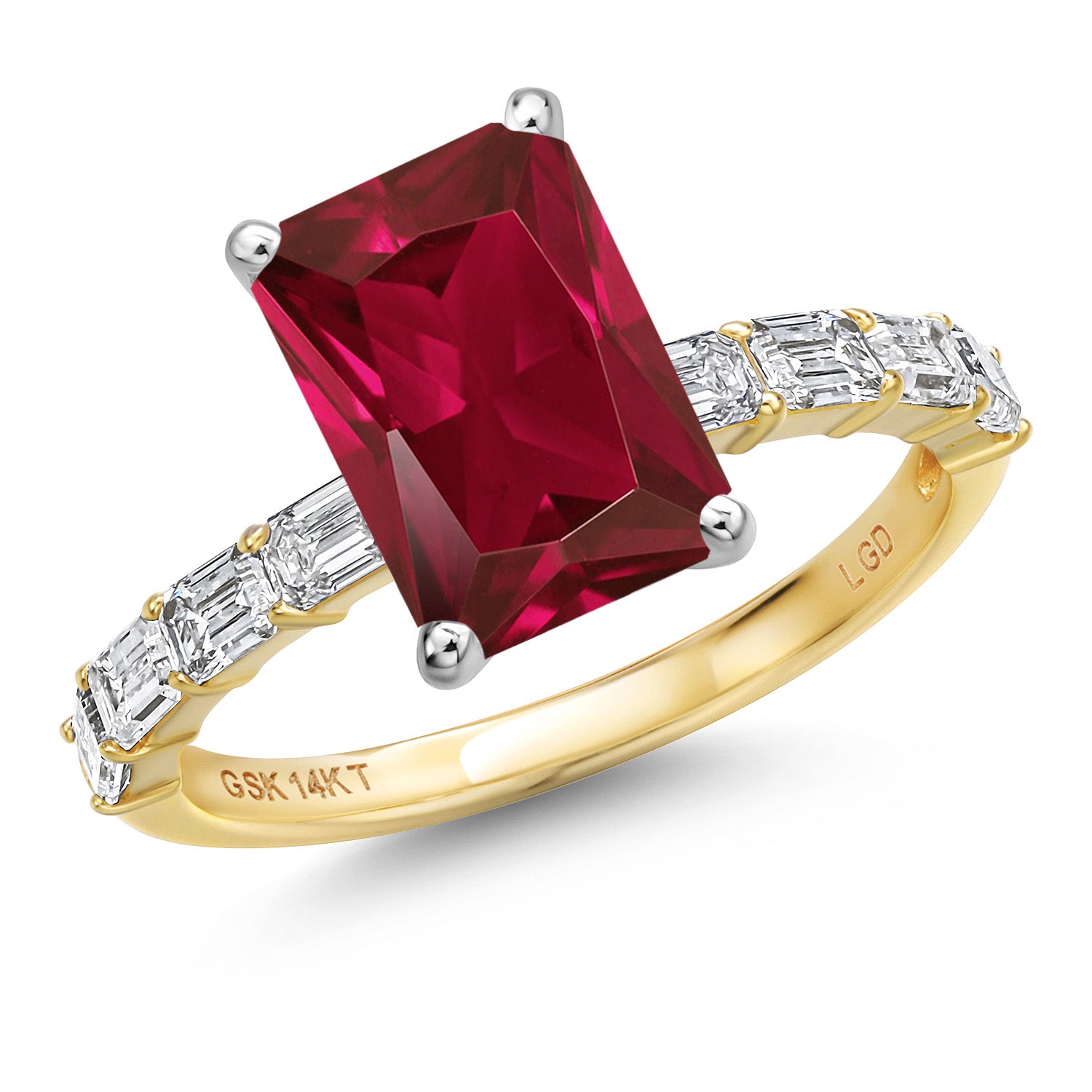 Created Ruby - July_8_Ring in 14K Two Tone Gold