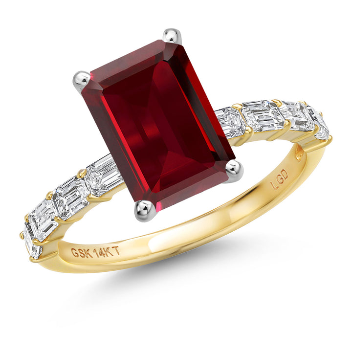 Garnet - January_5_Ring in 14K Two Tone Gold
