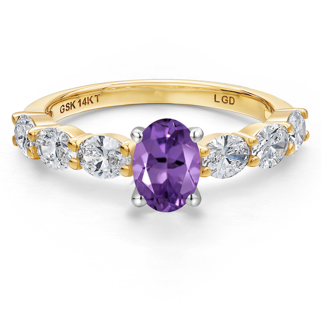Amethyst - February_Ring in 14K Two Tone Gold