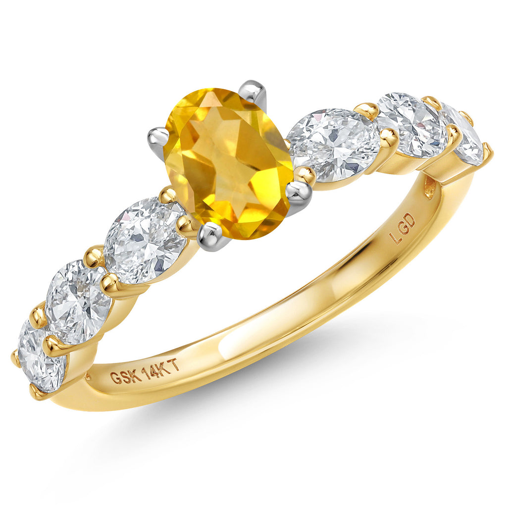 Citrine - November_5_Ring in 14K Two Tone Gold