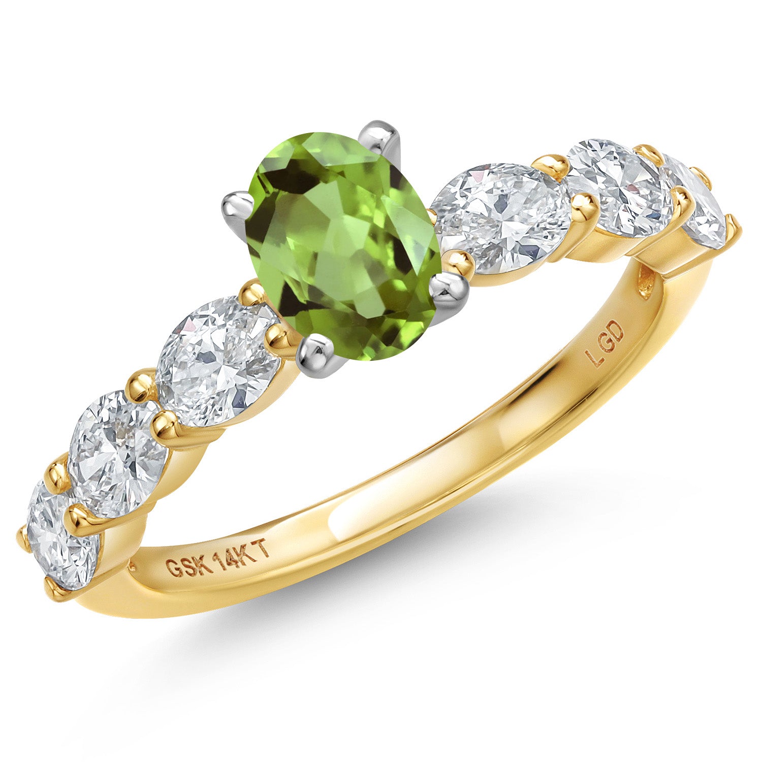 Peridot - August_9_Ring in 14K Two Tone Gold