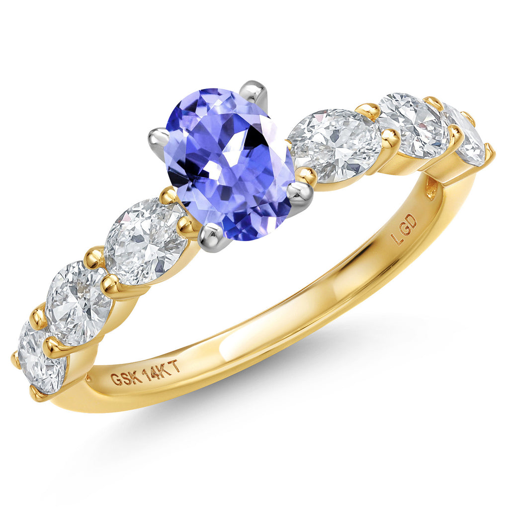 Tanzanite - December_9_Ring in 14K Two Tone Gold
