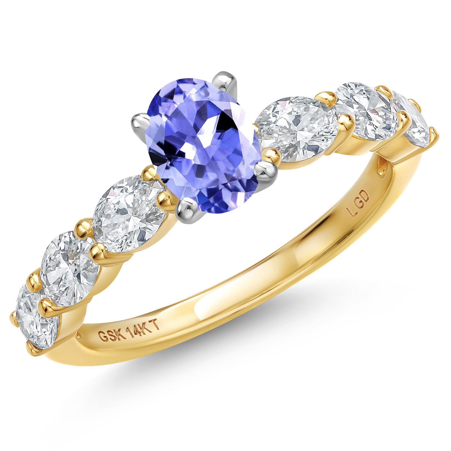 Tanzanite - December_6_Ring in 14K Two Tone Gold