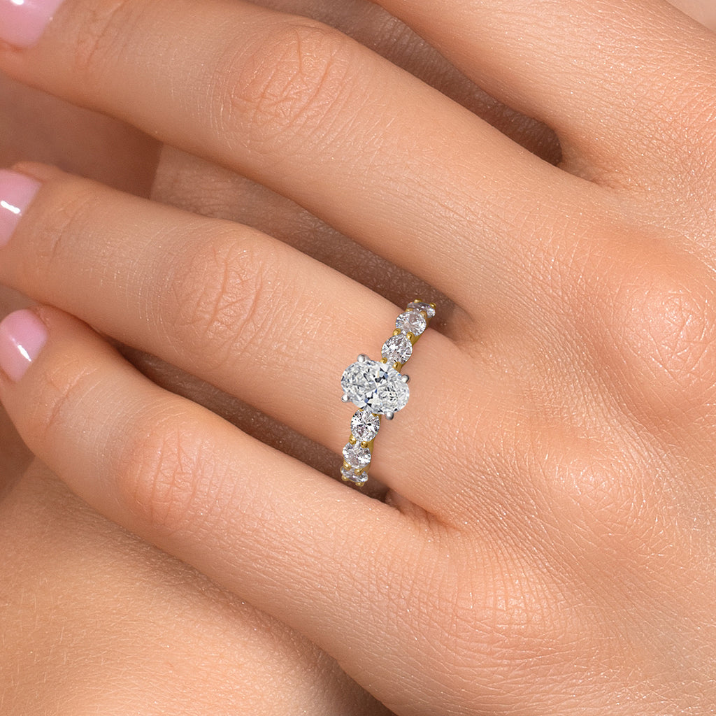 White Lab Grown Diamond - April_7_Ring in 14K Two Tone Gold