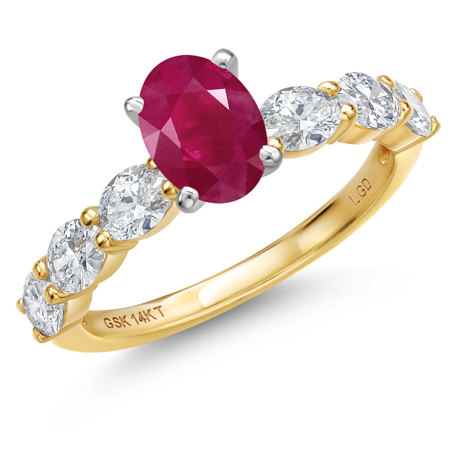 Ruby - July_6_Ring in 14K Two Tone Gold