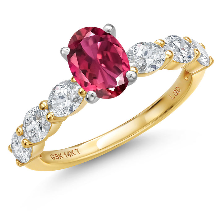 Pink Tourmaline_5_Ring in 14K Two Tone Gold