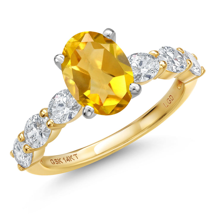 Citrine - November_5_Ring in 14K Two Tone Gold