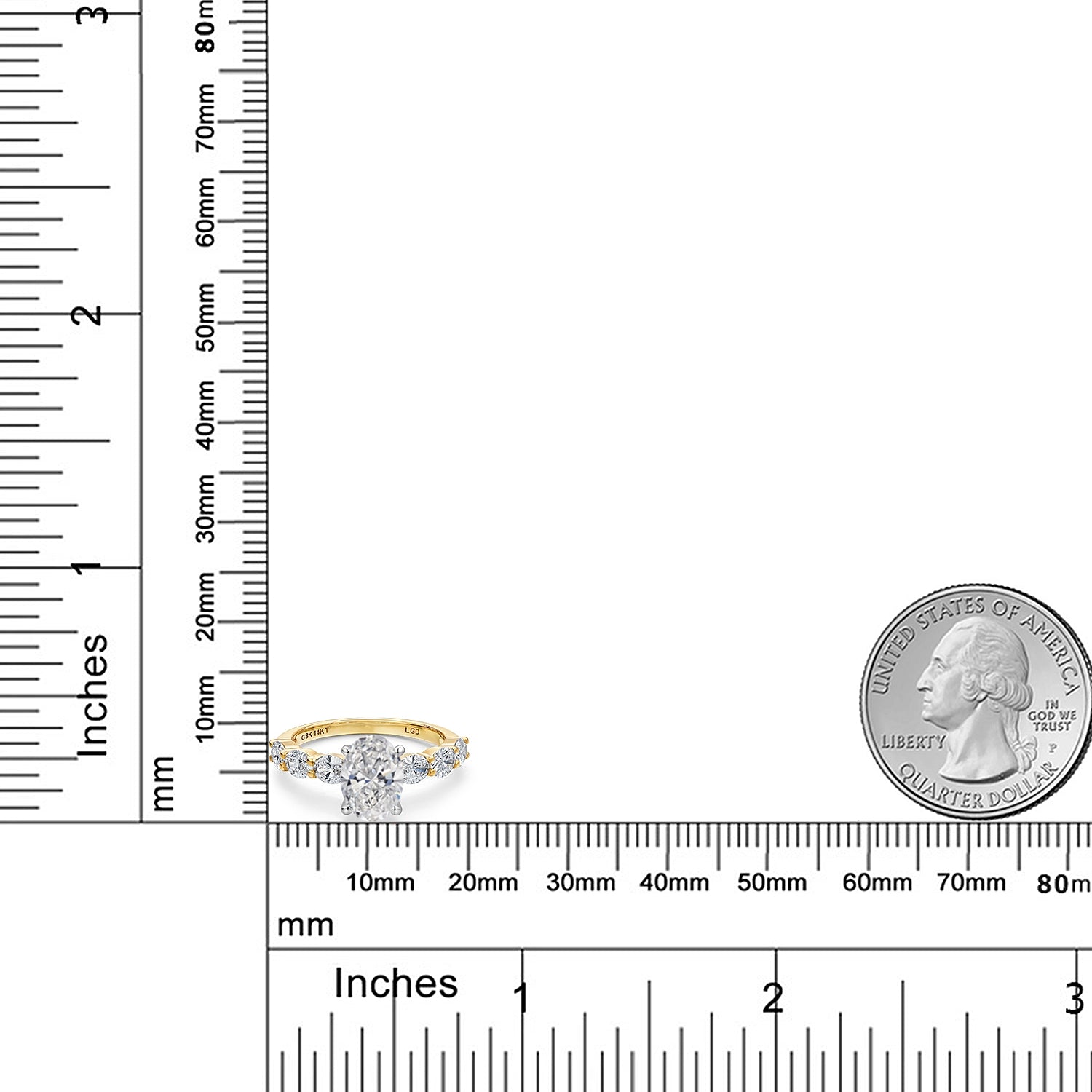 White Lab Grown Diamond - April_9_Ring in 14K Two Tone Gold