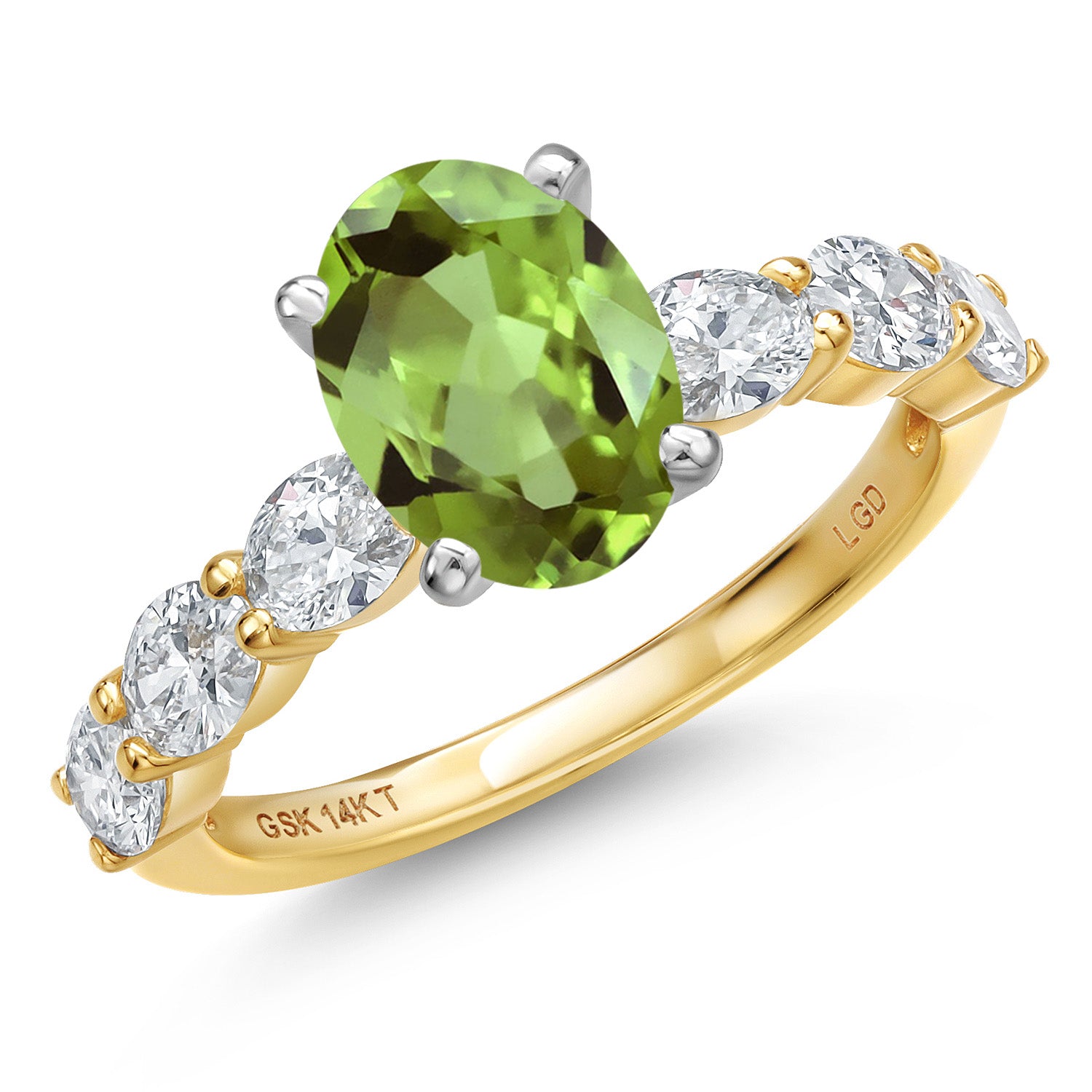 Peridot - August_9_Ring in 14K Two Tone Gold