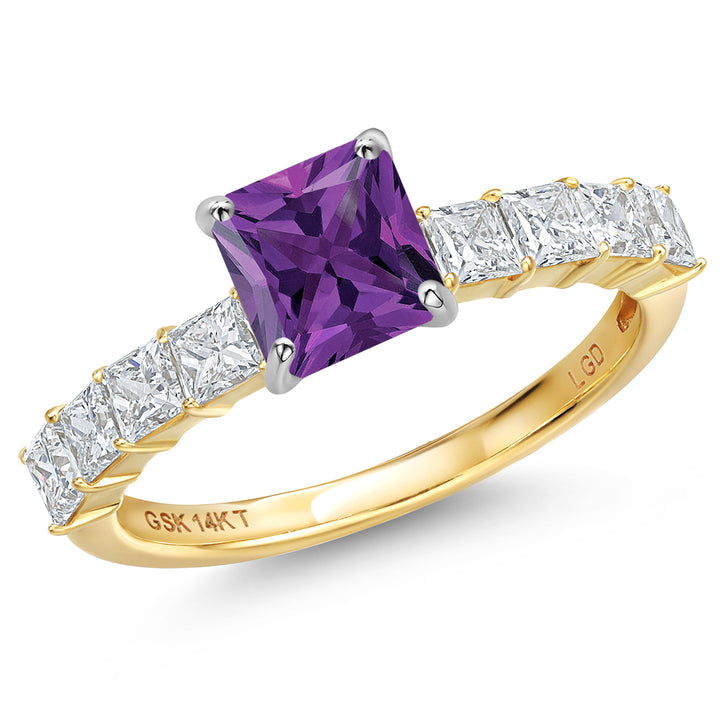 Amethyst - February_7_Ring in 14K Two Tone Gold