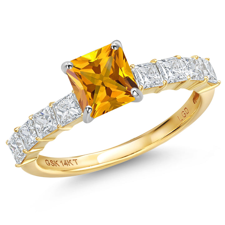 Citrine - November_5_Ring in 14K Two Tone Gold