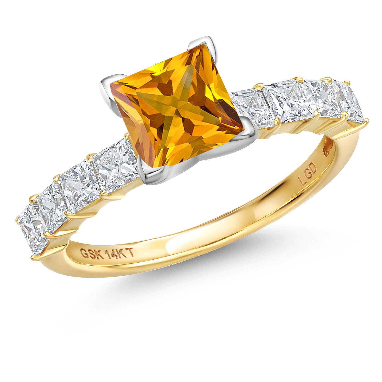 Citrine - November_8_Ring in 14K Two Tone Gold