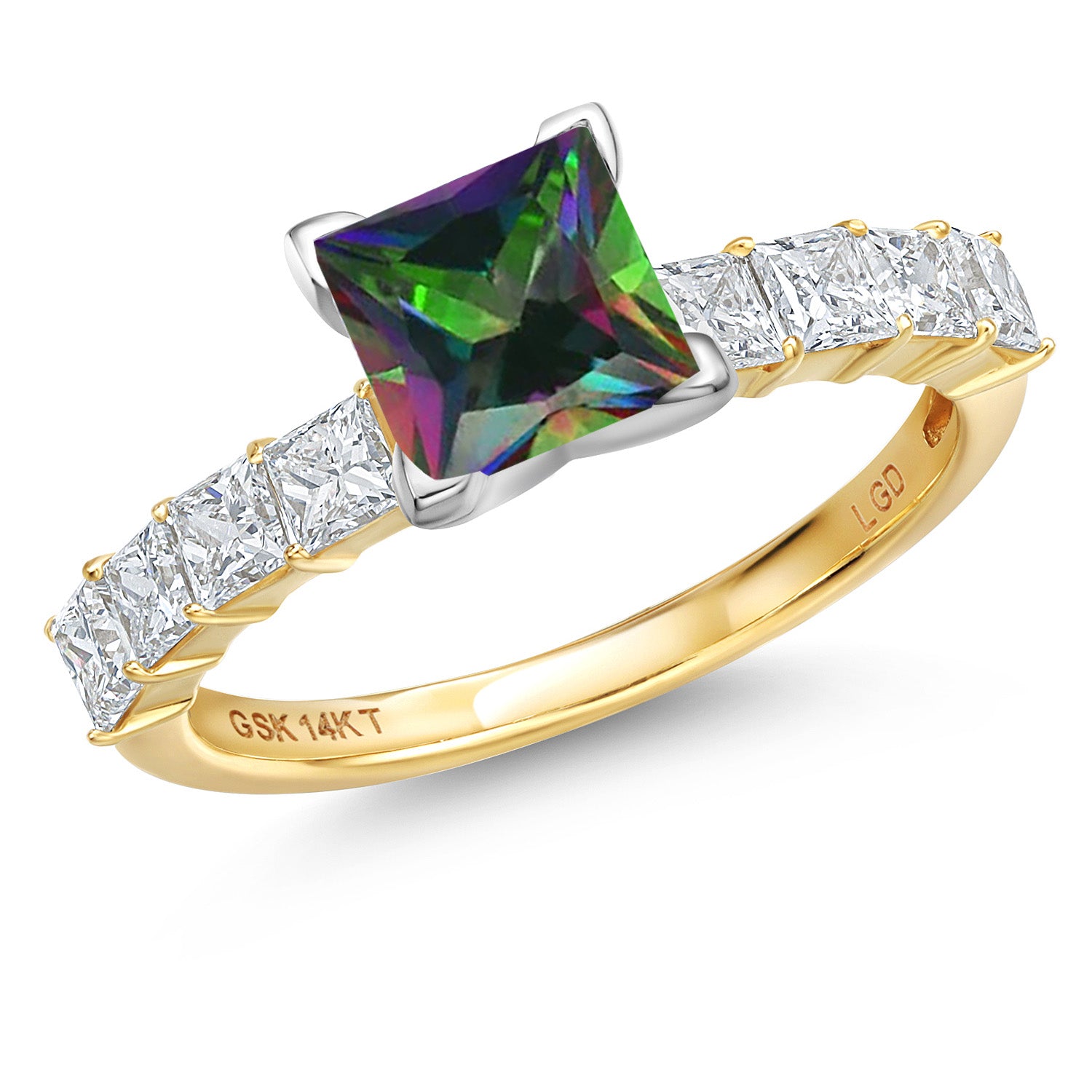 Green Mystic Topaz_7_Ring in 14K Two Tone Gold