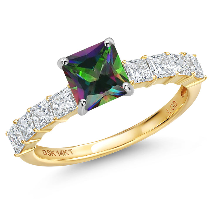 Green Mystic Topaz_8_Ring in 14K Two Tone Gold