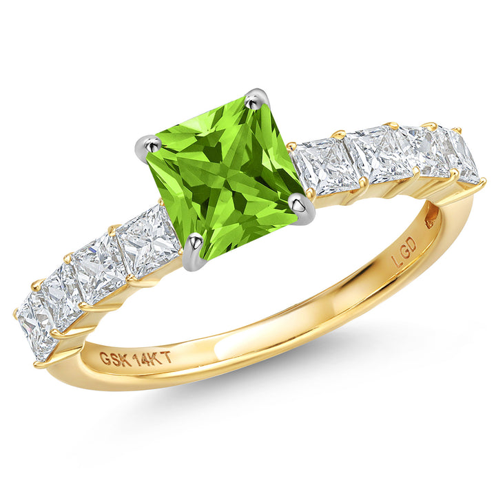 Peridot - August_9_Ring in 14K Two Tone Gold