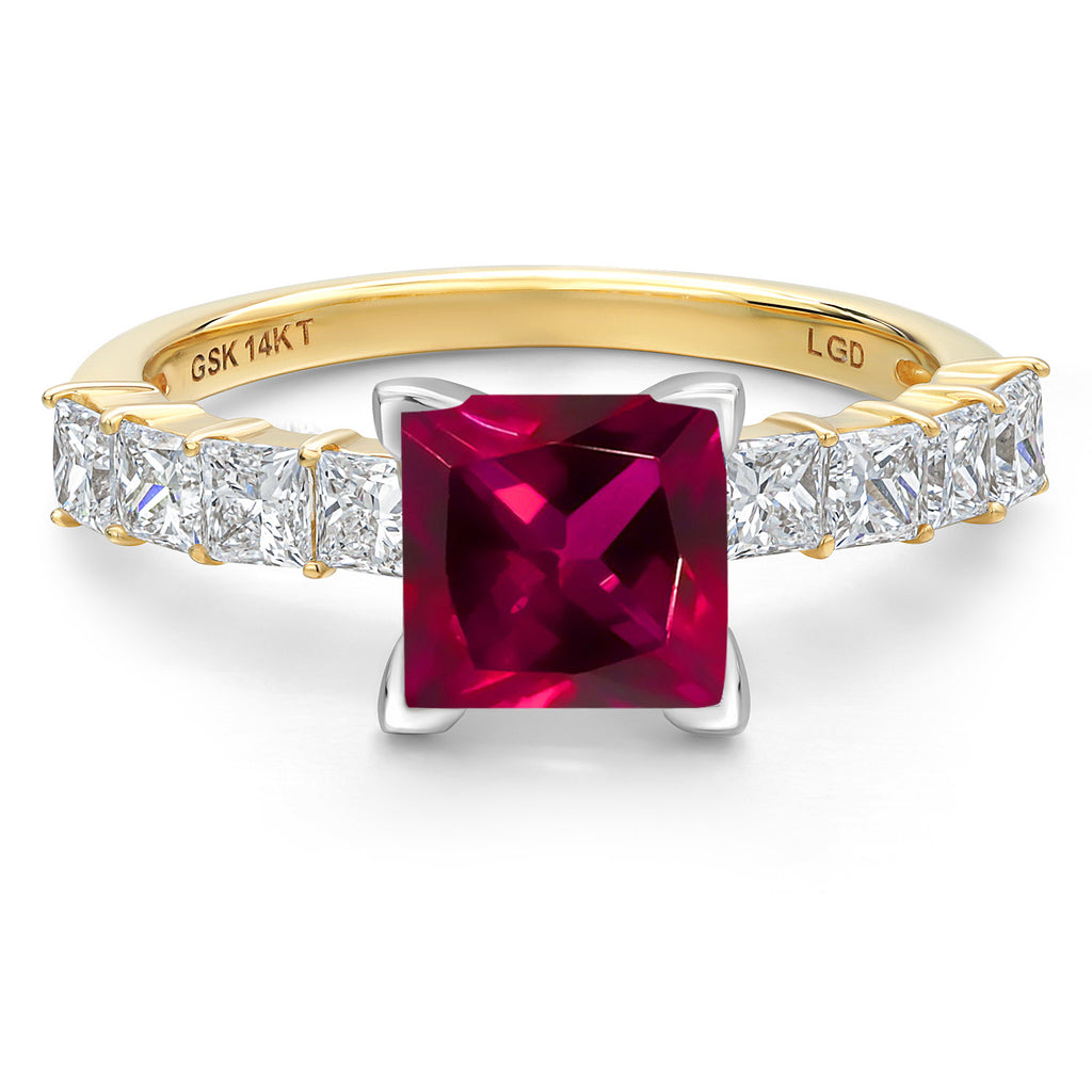 Created Ruby - July_7_Ring in 14K Two Tone Gold