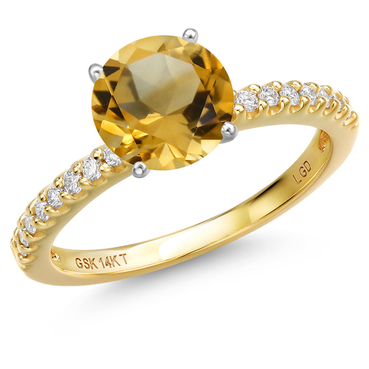 Citrine - November_5_Ring in 14K Two Tone Gold