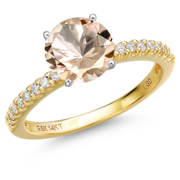 Morganite - October_5_Ring in 14K Two Tone Gold