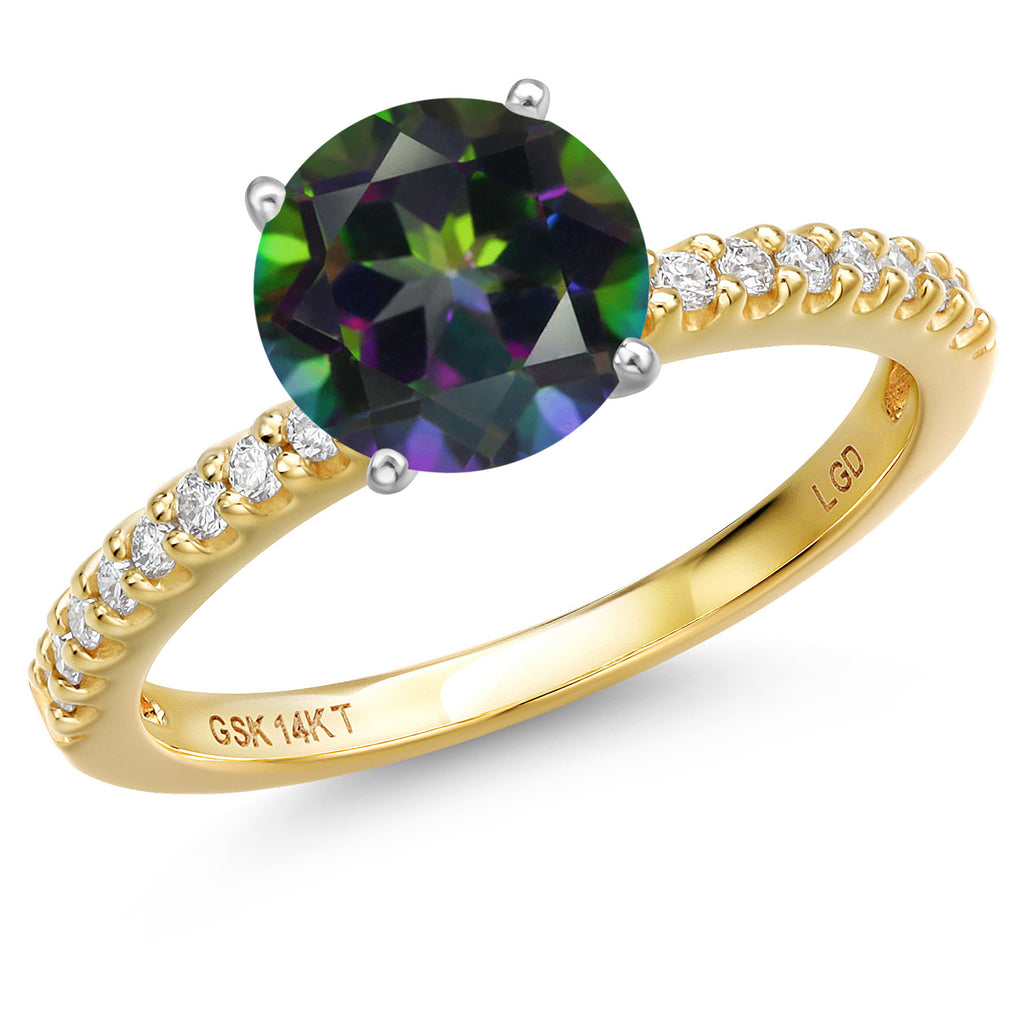 Green Mystic Topaz_9_Ring in 14K Two Tone Gold