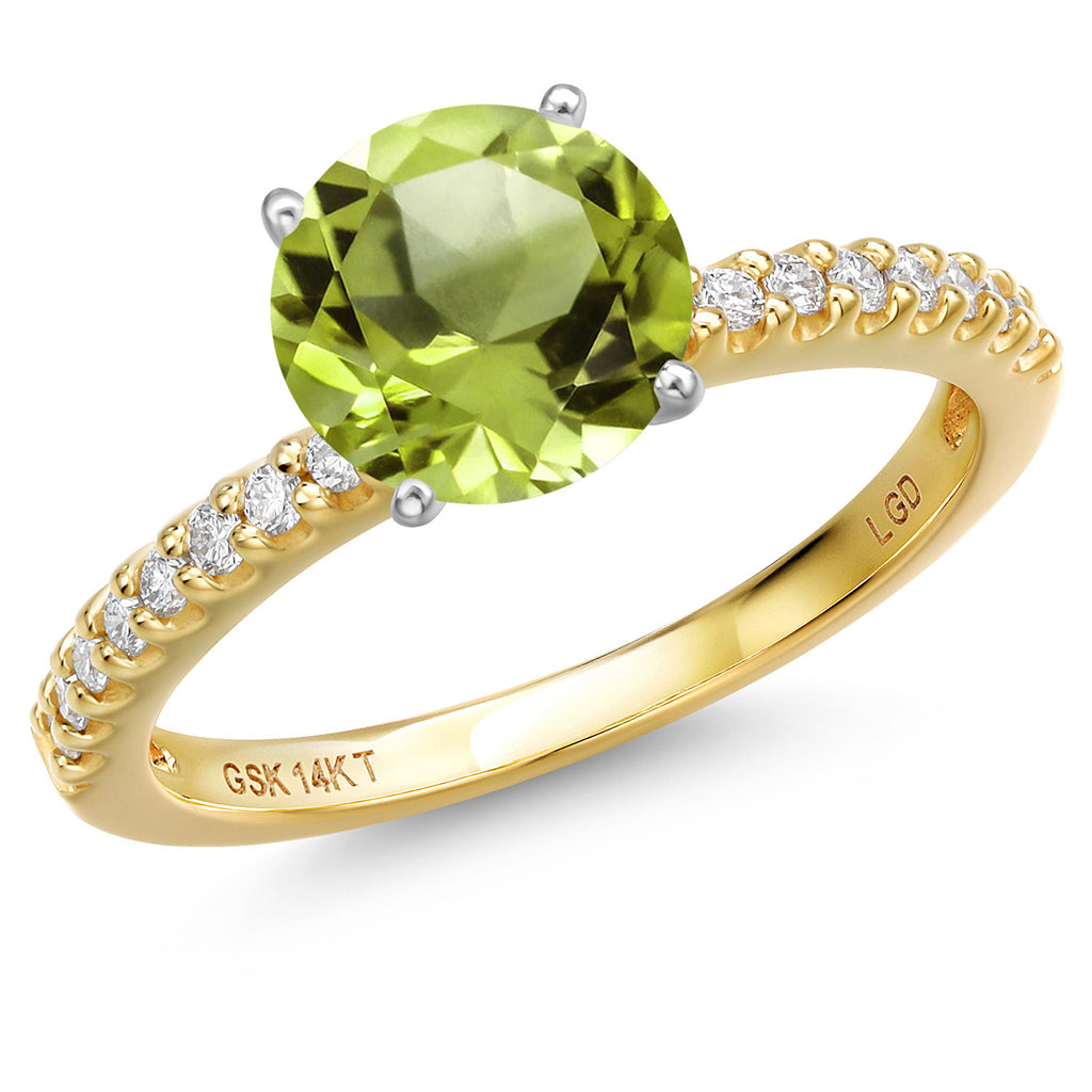 Peridot - August_8_Ring in 14K Two Tone Gold