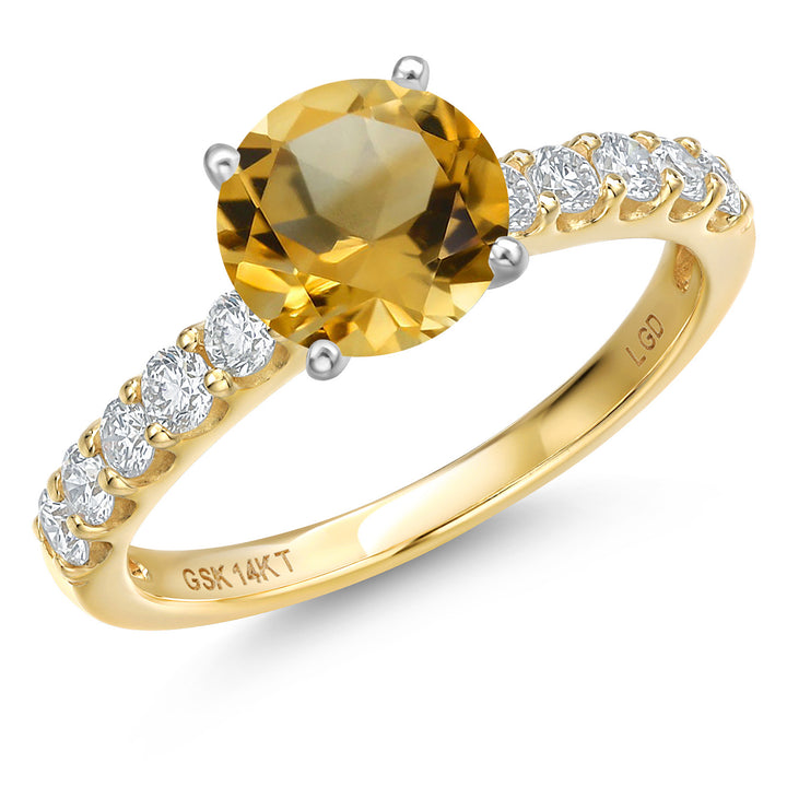 Citrine - November_5_Ring in 14K Two Tone Gold