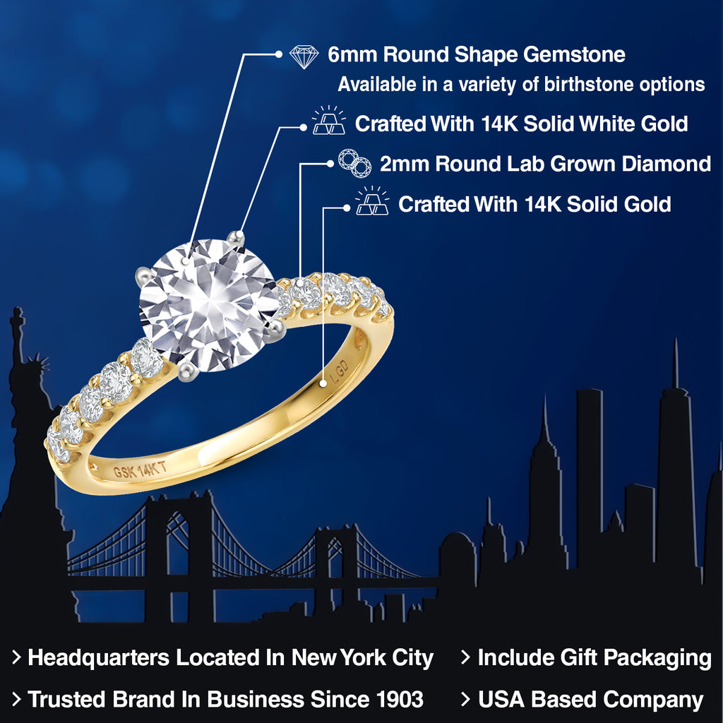Ring in 14K Two Tone Gold