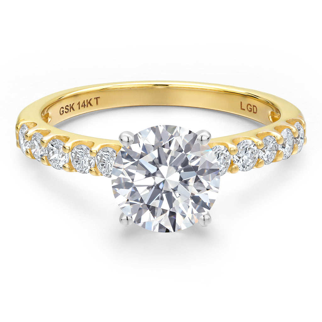 White Lab Grown Diamond - April_7_Ring in 14K Two Tone Gold