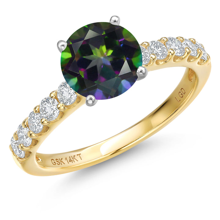 Green Mystic Topaz_5_Ring in 14K Two Tone Gold