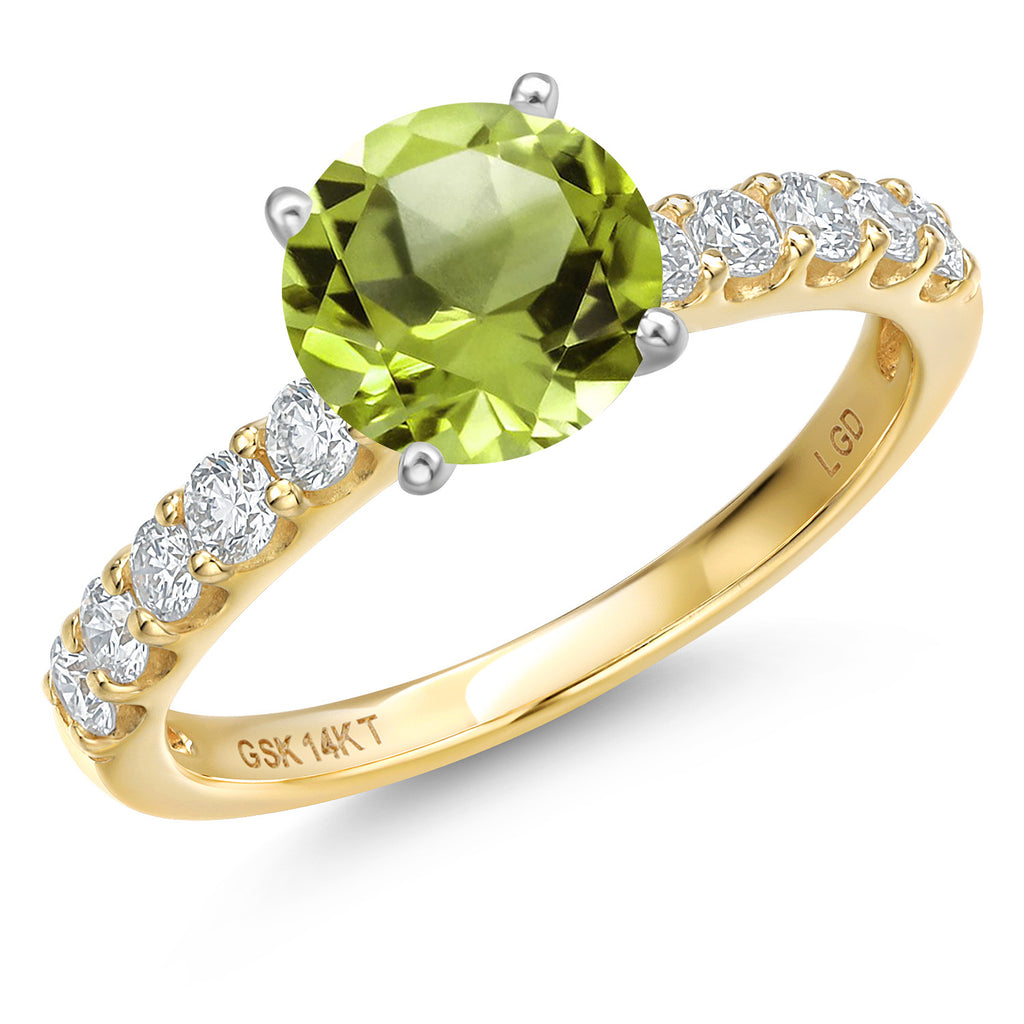 Peridot - August_6_Ring in 14K Two Tone Gold
