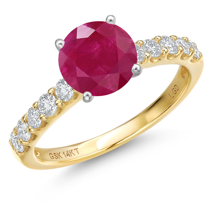 Ruby - July_5_Ring in 14K Two Tone Gold