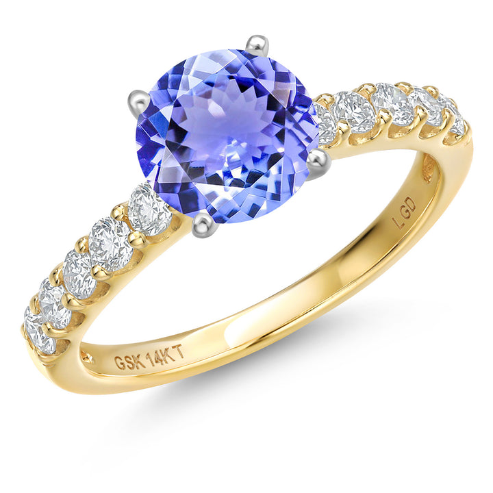 Tanzanite - December_5_Ring in 14K Two Tone Gold